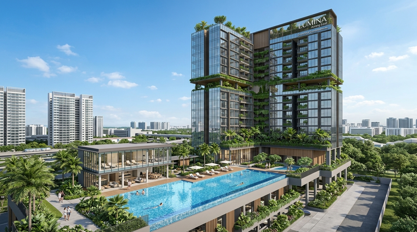 Jurong East Ave 1 EC modern architectural rendering in District 22 near Jurong Lake District
